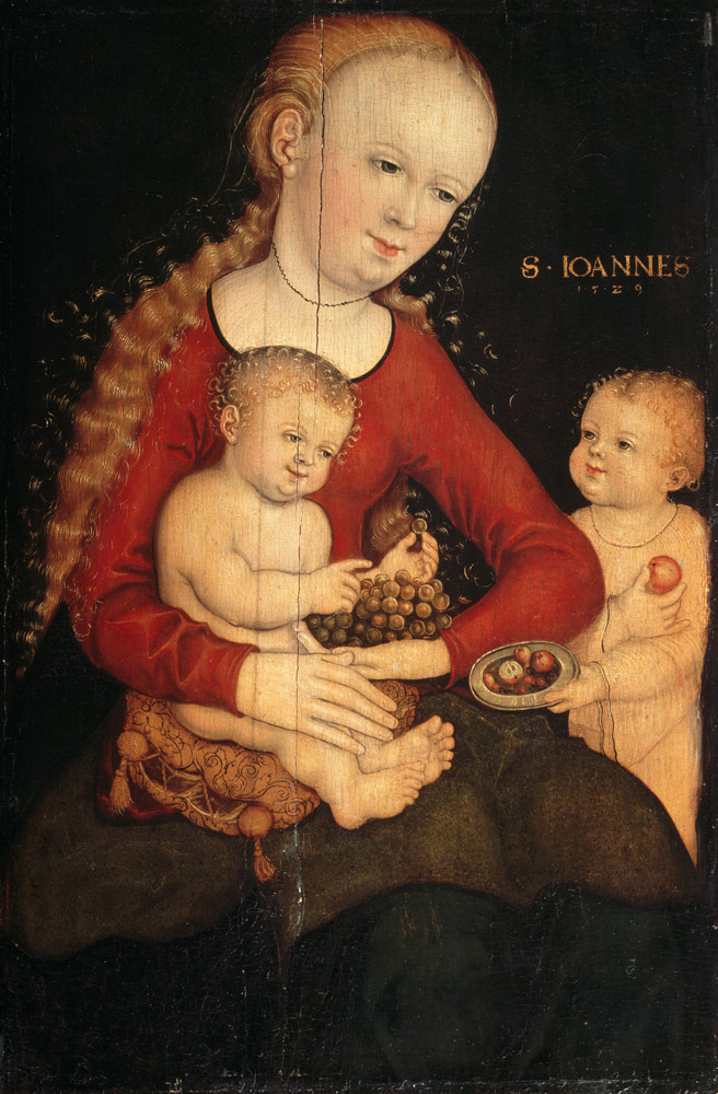 Virgin and child with John the Baptist as a Boy from Lucas Cranach the Elder
