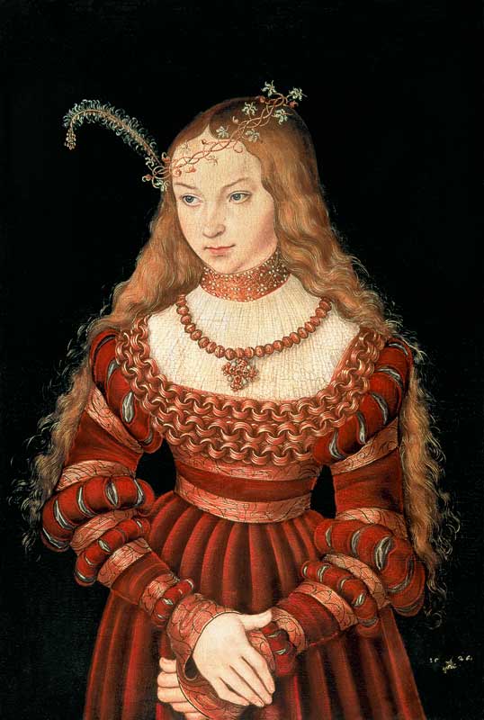 Princess Sibylle of Cleve as a bride from Lucas Cranach the Elder