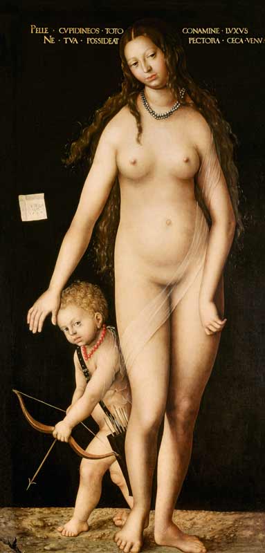 Venus and Cupid from Lucas Cranach the Elder