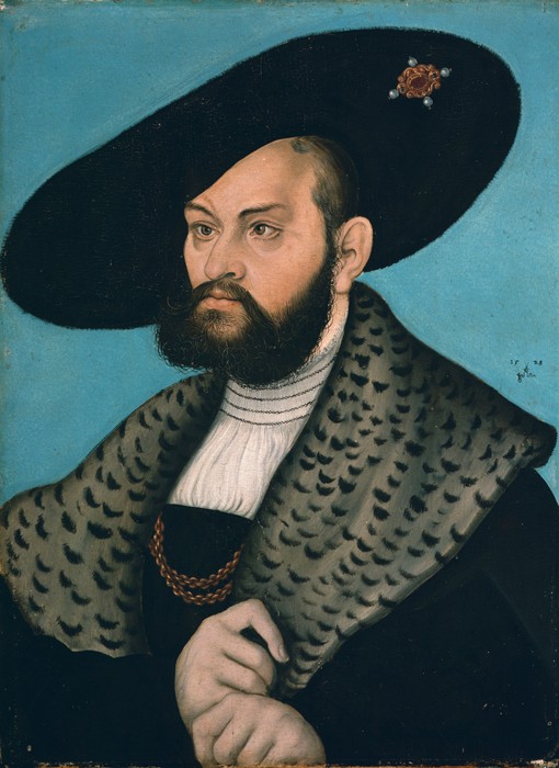 Portrait of Margrave Abrecht of Brandenburg-Ansbach, Duke of Prussia from Lucas Cranach the Elder