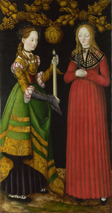 Saints Genevieve and Apollonia from Lucas Cranach the Elder
