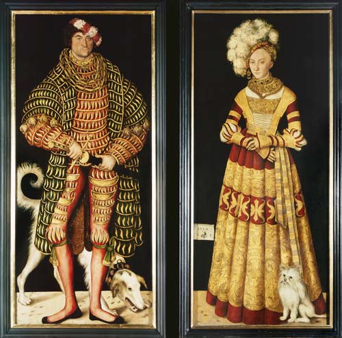 Heinrich drew closer the religious ones and Duchess Katharina of Mecklenburg from Lucas Cranach the Elder