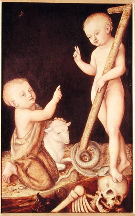 The Infant Christ Triumphing over Death and the Infant St. John the Baptist from Lucas Cranach the Elder
