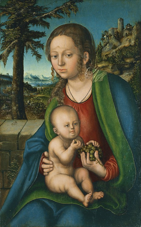 The Virgin with Child with a Bunch Grapes from Lucas Cranach the Elder