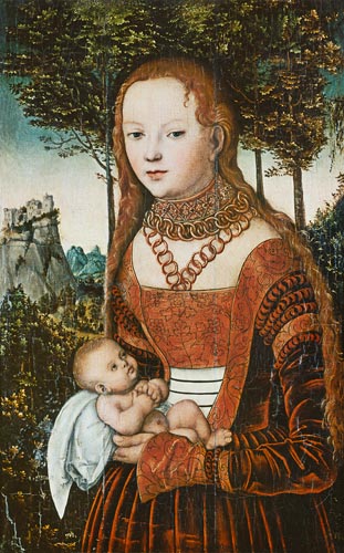 Mother with child. from Lucas Cranach the Elder