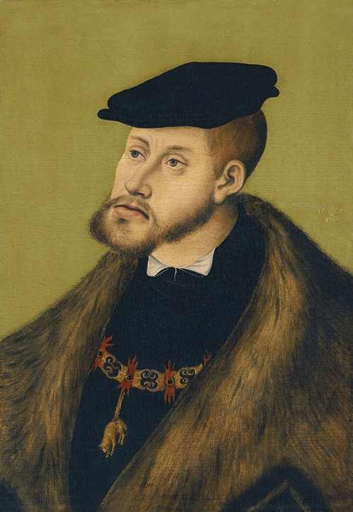 Portrait of the Emperor Charles V (1500-1558) from Lucas Cranach the Elder