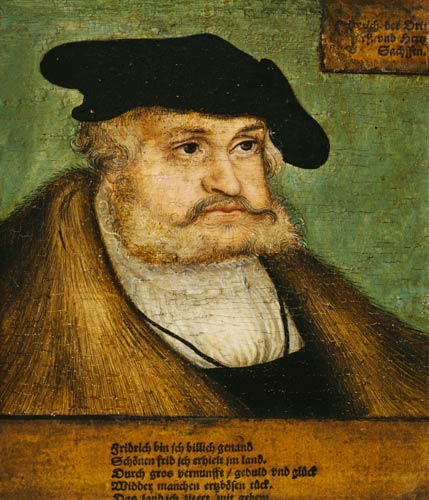 Portrait of Friedrich III (1463-1525) Elector of Saxony from Lucas Cranach the Elder