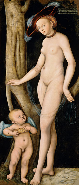 Venus and Cupido with a honeycomb from Lucas Cranach the Elder