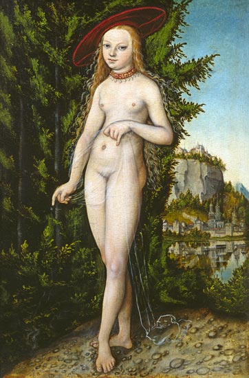 Venus in a landscape from Lucas Cranach the Elder