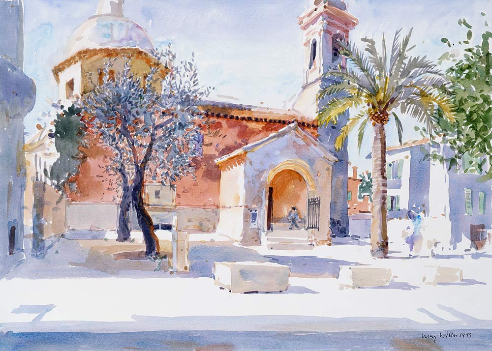 Provencal Church, 1993 (w/c on paper)  from Lucy Willis