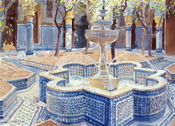 The Blue Fountain, 2000 (w/c on paper)  from Lucy Willis