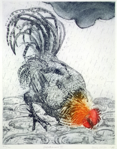 Weathercock II, 1983 (etching on paper)  from Lucy Willis
