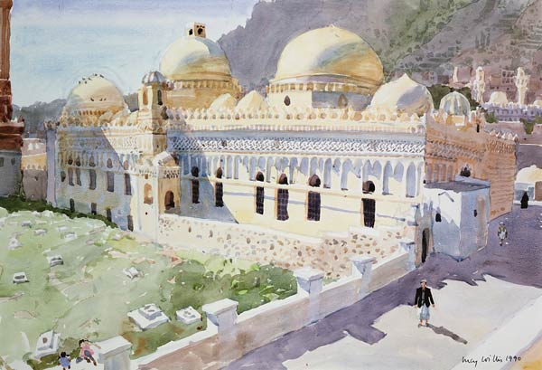 Mosque, Taiz, Yemen, 1990 (w/c on paper)  from Lucy Willis