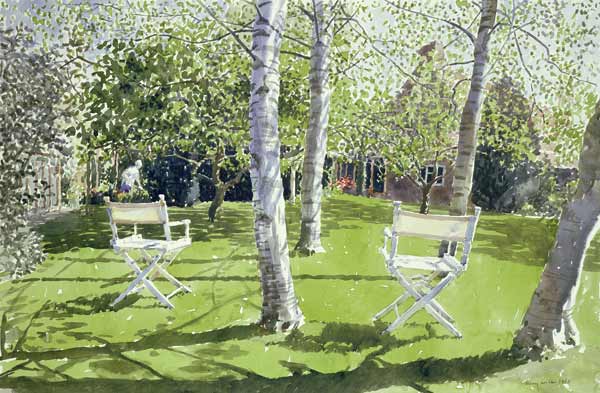 Silver Birches, 1988 (w/c on paper)  from Lucy Willis