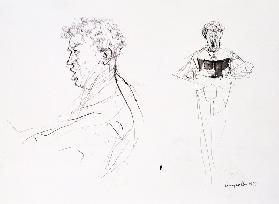 Baritone, 1993 (pen, ink and w/c) 