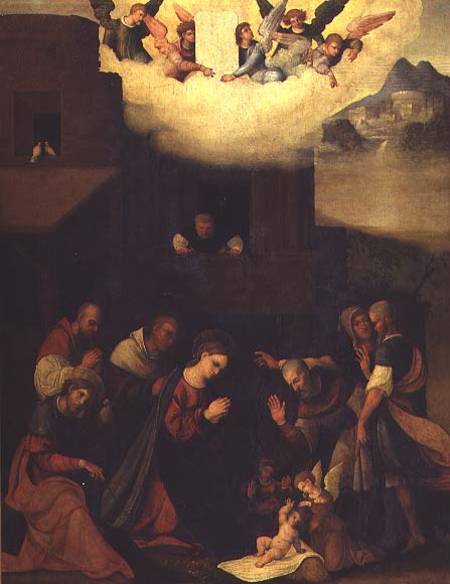 Adoration of the Shepherds from Ludovico Mazzolino