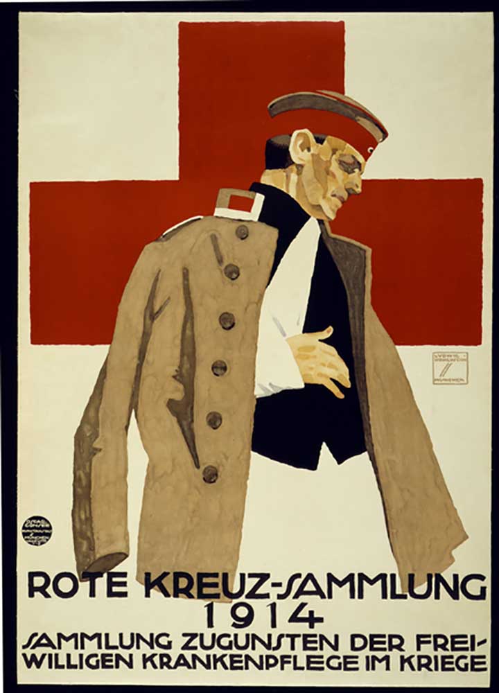 Fund Raising Campaign for German Red Cross, pub. 1914 from Ludwig Hohlwein