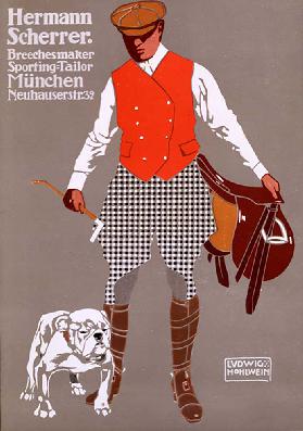 Advertisement for  Hermann Scherrer, Sporting Tailor, 1927