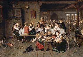 A children's party (the children's table)