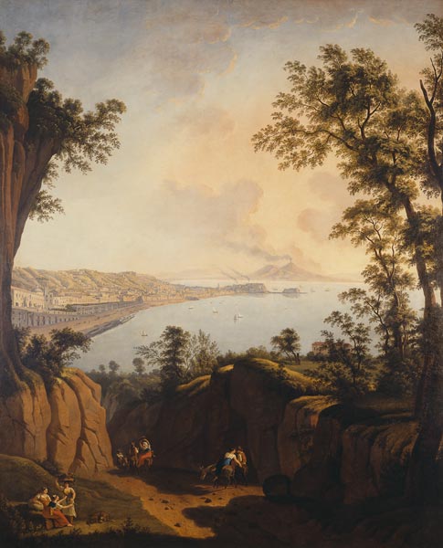 The Gulf of Naples with view at the Vesuv from Ludwig Philipp Strack