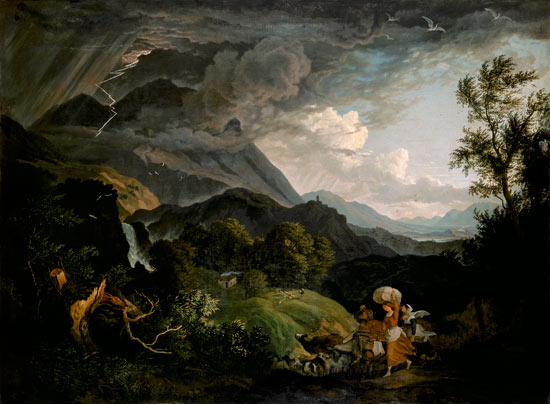 Thunderstorm at the Monte Serone in the Sabinergebirge from Ludwig Richter