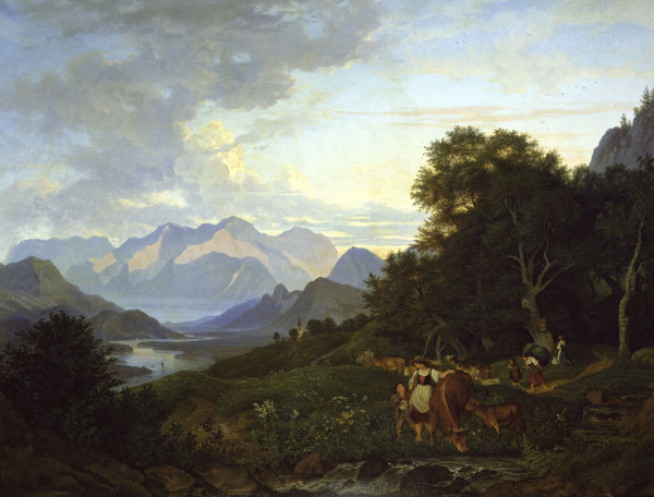 L.Richter, Salzburg landscape /1830 from Ludwig Richter