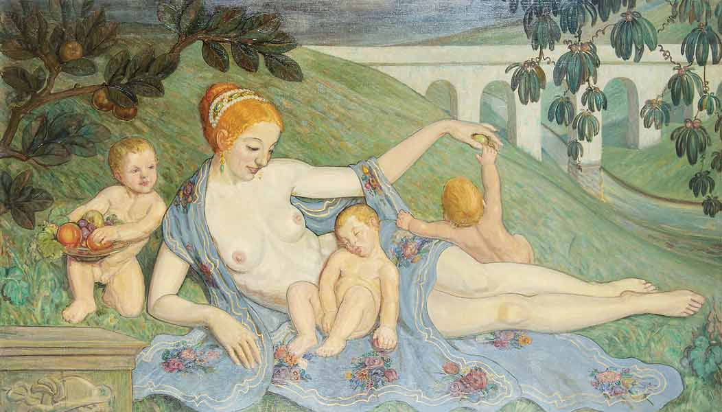 Liegende Venus mit Putten from Ludwig von Hofmann
