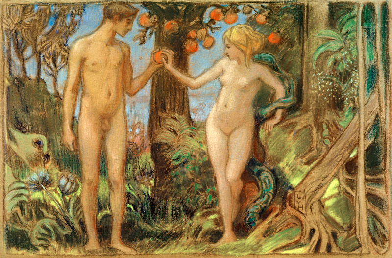 Adam und Eva beim Baum der Erkenntnis from Ludwig von Hofmann
