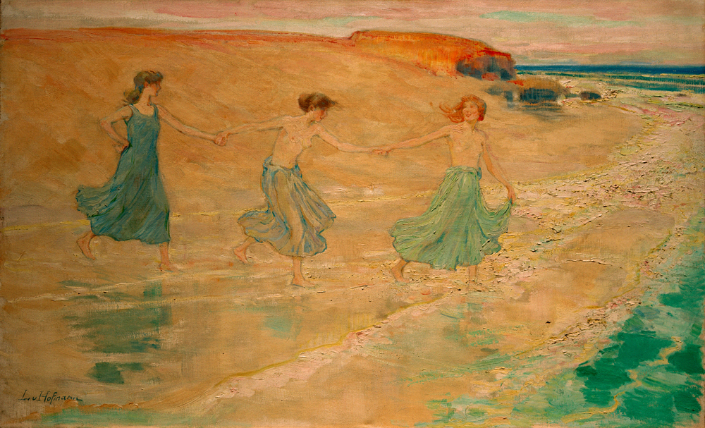 Drei Mädchen am Strand from Ludwig von Hofmann