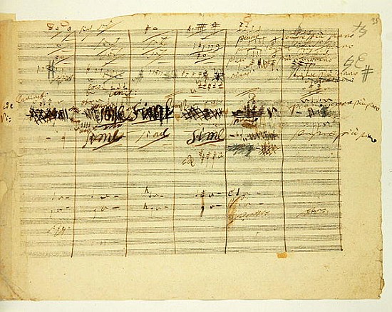 Wellington''s Victory, Op. 91'', page 36, composed Ludwig van Beethoven (1770-1827) from Ludwig van Beethoven