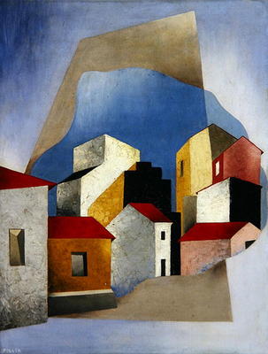Houses at Lerici, 1932-33 (oil on canvas) from Luigi Colombo Fillia
