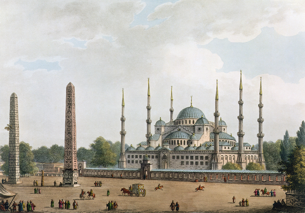 The Mosque of Sultan Achmet at Constantinople, plate 2 from 'Views in the Ottoman Dominions', pub. b from Luigi Mayer