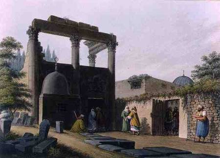 Mosque at Latachia, Plate 1, in Syria, from 'Views in the Ottoman Dominions' from Luigi Mayer