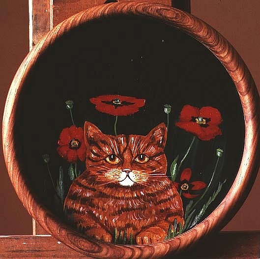Cat and Poppies  from  Maggie  Rowe