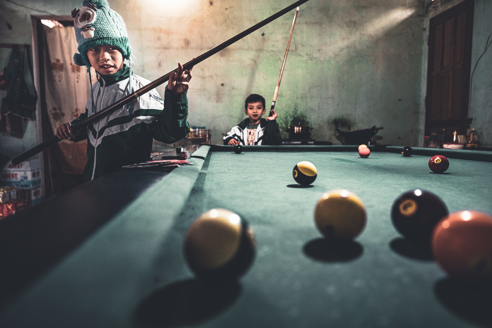 Playing pool among the northern montains from Marco Tagliarino