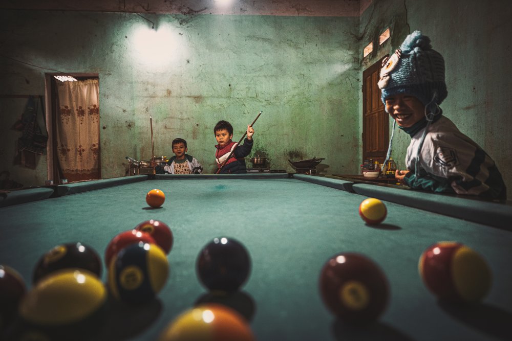 Playing snooker in the mountains from Marco Tagliarino