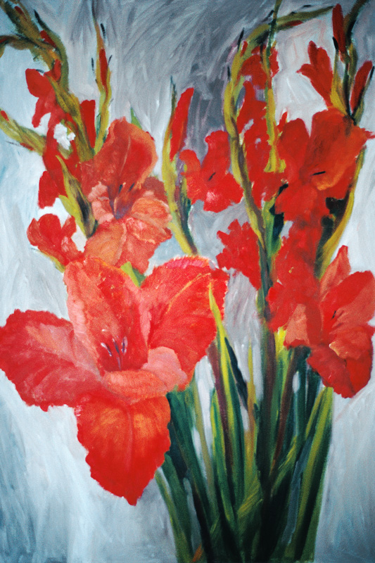 Red Gladioli (oil on canvas)  from Margaret  Norris