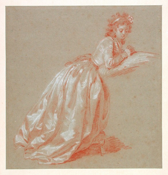 Young woman kneeling from Marguerite Gérard