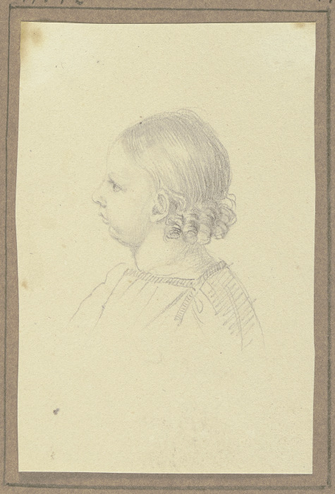 Brustbild eines kleinen Mädchens im Profil nach links from Marie Ellenrieder