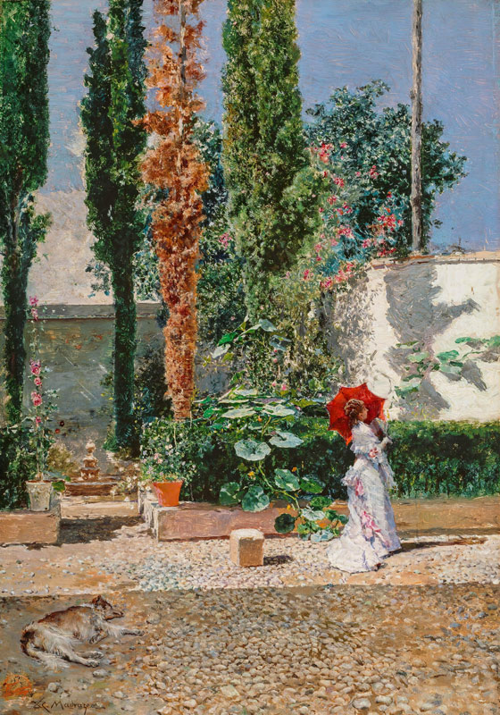 The garden of Fortuny residence from Mariano Fortuny y Madrazo