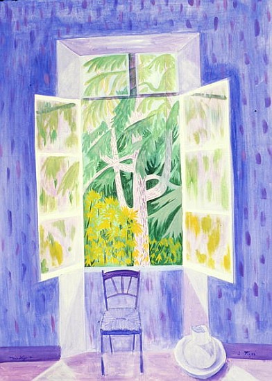 Cedars Through the Window, 1987 (acrylic on paper)  from Marie  Hugo