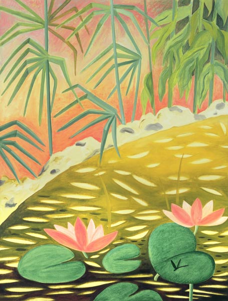 Water Lily Pond I, 1994 (oil on canvas)  from Marie  Hugo