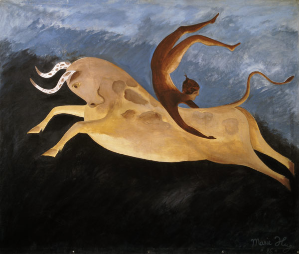 Taureau au Danseur Cretois, 1987 (acrylic on canvas)  from Marie  Hugo