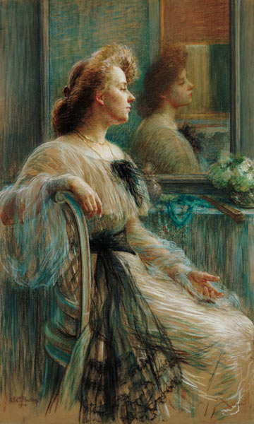 Lady in front of the mirror from Marie-Louise Breslau