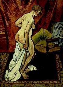 Female act with bath towel. from Marie Clementine (Suzanne) Valadon