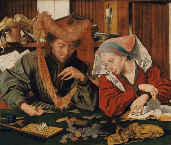 The coin changer and his wife from Marinus Claeszon van Reymerswaele