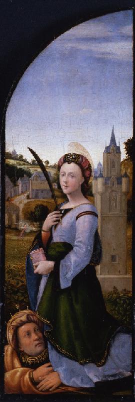 Triptych: Saint Barbara and her father Dioscurus
