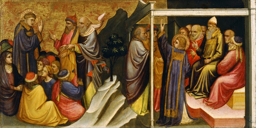 Predella Panel: Saint Stephen before the High Priest and Elders of the Sanhedrin from Mariotto di Nardo