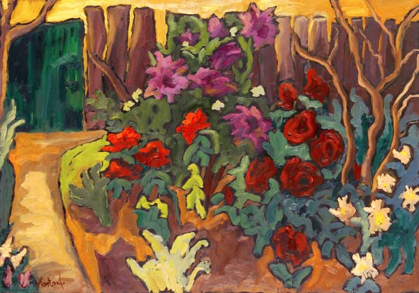 Mum''s Garden, 2003 (oil on board)  from Marta  Martonfi-Benke