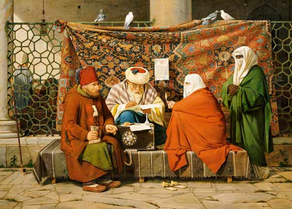A Turkish notary at the writing of a marriage-certificate from Martinus Roerbye